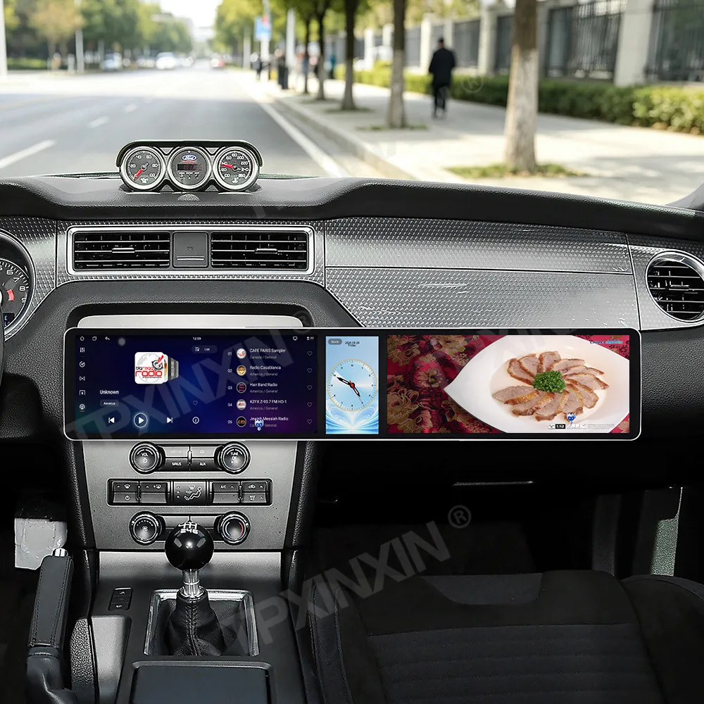 12.3+12.3 Inch Screen Car Radio For Ford Fusion Mustang 2009-2012 Android GPS Navigation Multimedia Stereo Receiver Head Unit