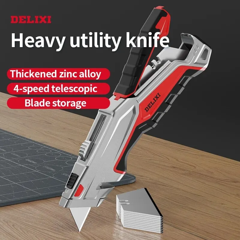 Sturdy Heavy-Duty All-Steel Foldable Electrician\'s Knife - Premium Utility Cutter for Cable Stripping, Wallpaper Cutting & More