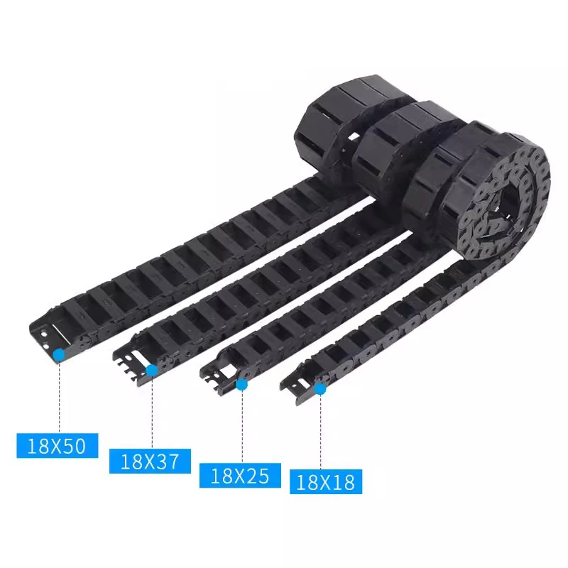 18 Series Free Shipping Length 1000mm Cable Drag Chain Wire Carrier With End Connectors For CNC Router Machine Tool 1/2/4PCS