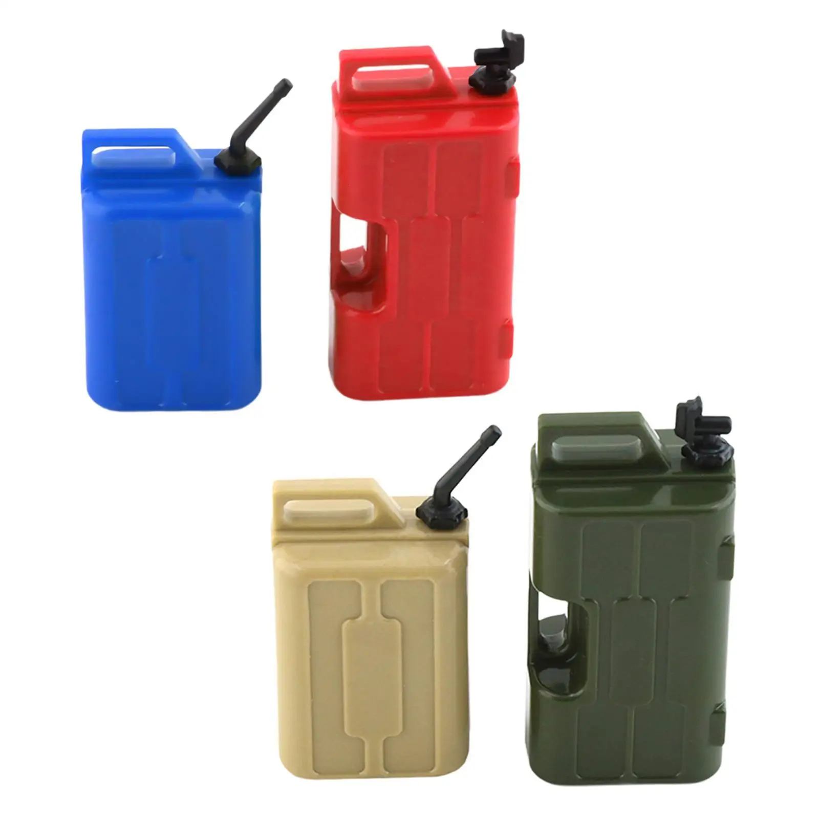 2x RC سيارة محاكاة خزان الوقود ويمكن ضبط سهلة التركيب الزخرفية مصغرة الوقود يمكن مجموعة لزواحف TRX4 SCX10 1:10