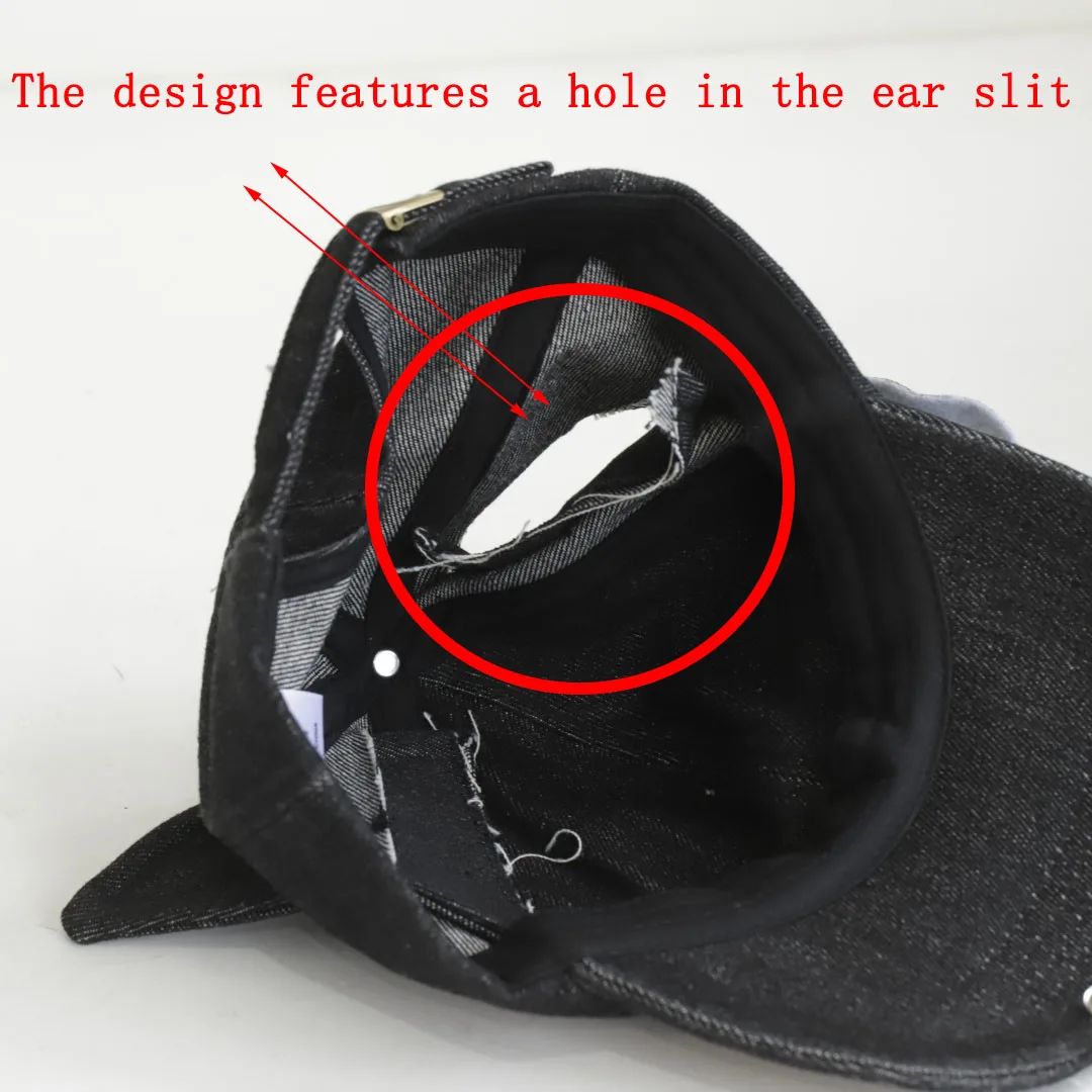 2026 NEW y2k Hot Girl Graffiti Jeans cat Ears Cowboy Baseball Hat Wash Graffiti Hip Hop Cap Women Men Party Team Baseball Cap view 6