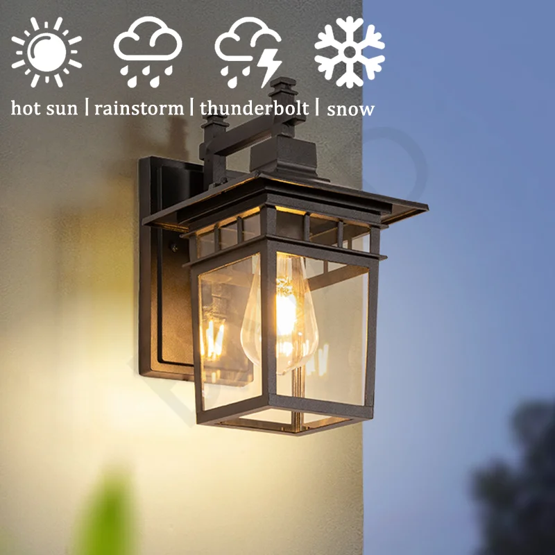 

LED Outdoor Waterproof Wall Lamp Iron Painted Garden Balcony Corridor Wall Lamp Minimalist Decorative Wall Lamp AC110-220V