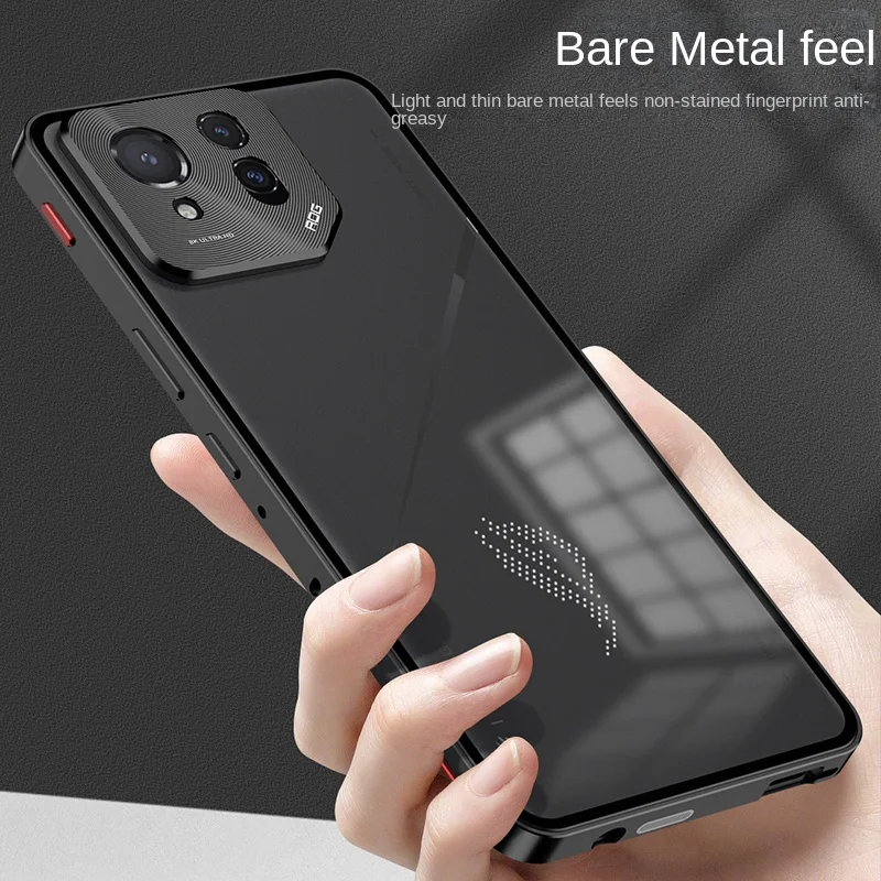 Acrylic+Metal border Detachable Back Cover For Asus ROG Phone 8 Pro 6.78\