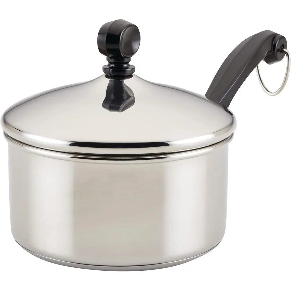 

Classic Series Stainless Steel Sauce Pan with Lid, 1-Quart, Silver