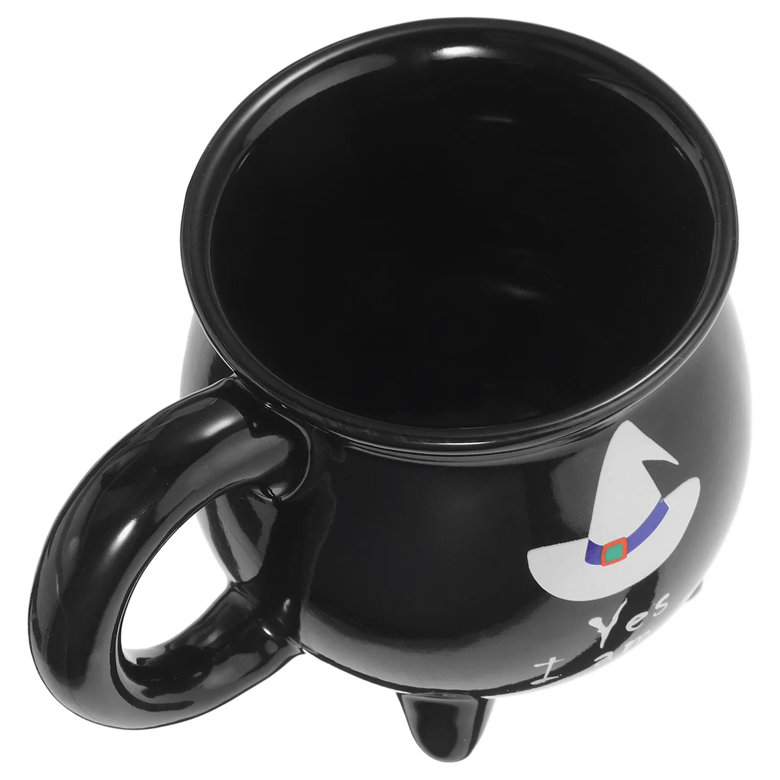 Halloween Ceramic Coffee Mug 350ml Witch Cauldron Shape Spooky Party Drinkware