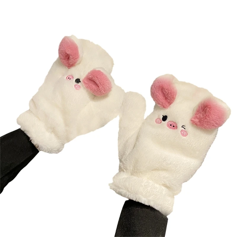 New Women Adorkable Glove Winter Daily Wear Mittens Plush Gloves Mitts Thick Mitten