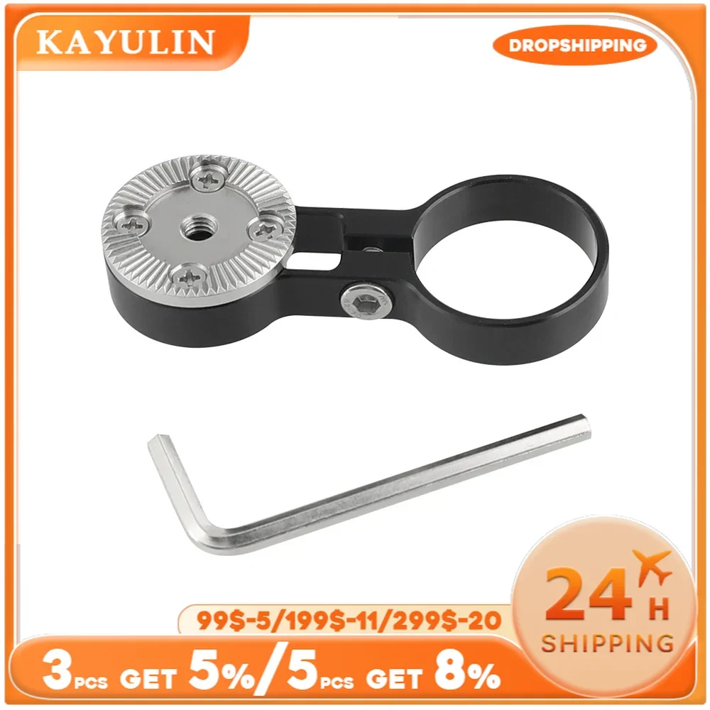 Kayulin 2 In 1 Standard ARRI Rosette Mount To 30mm Rod Clamp Converter For 30mm Rod And An ARRI Rosette Accessory