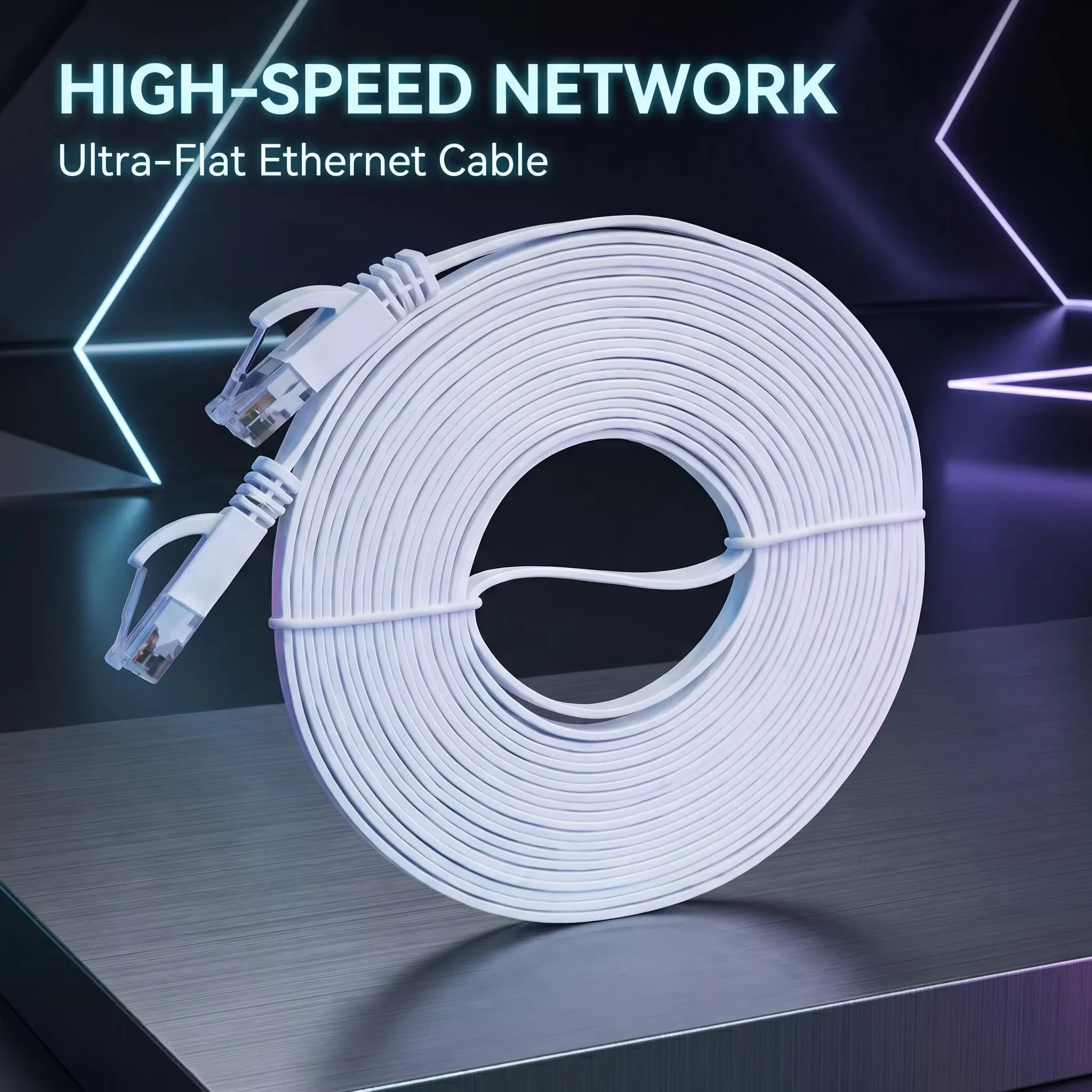 Cat 6 Flat Ethernet Cable UTP 1000Mbps Network for Laptop Router PC PS5 PC 4 3 Xbox Modem0.3m 0.5m 1m 5m 10m 20m 30m