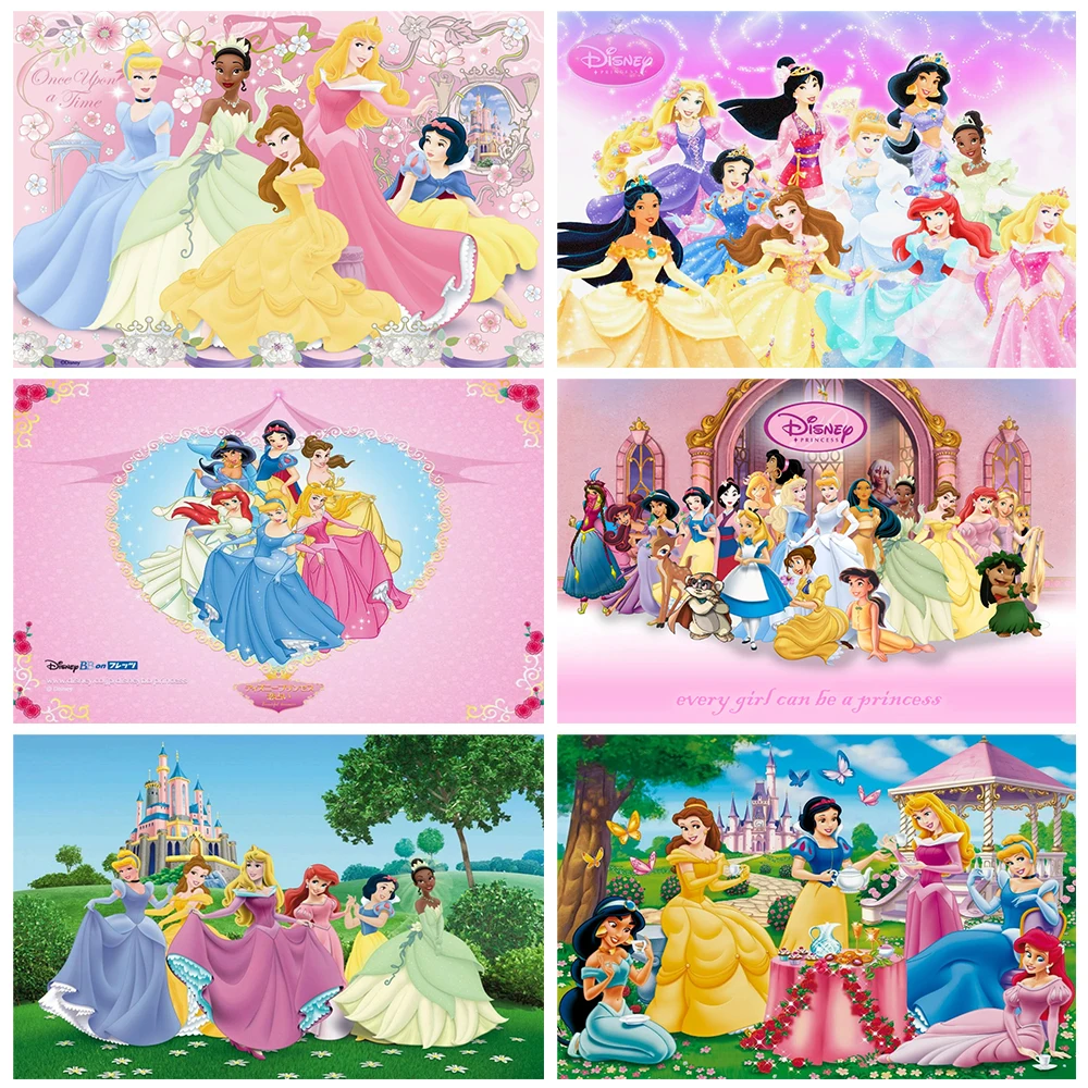 

Disney Princess Theme Birthday Party Photography Background Children Party Supplies Baby Shower Background Boy Or Girl Gifts