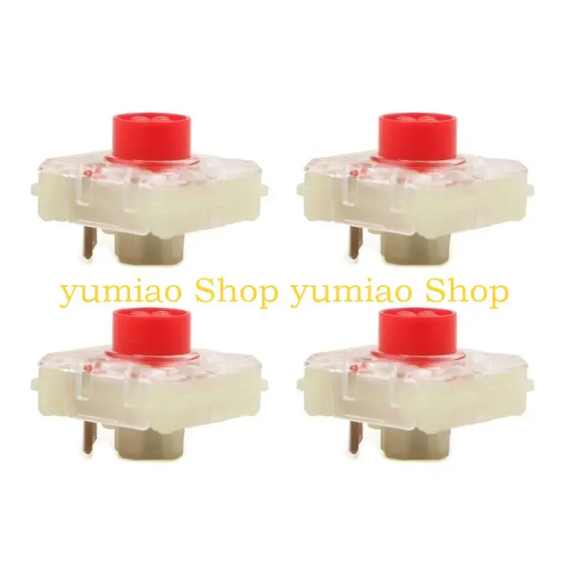 587B Cherry MX Low Profile RGB Red/Silver Switch (4Pcs) Plate Mounted Linear Switch