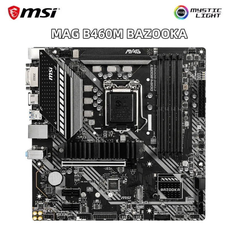 MAG B460M BAZOOKA Motherboard 128GB  SATA 6Gb/s LGA1200 socket B460 ATX Mainboard for Intel Core 10th Gen processors second-hand