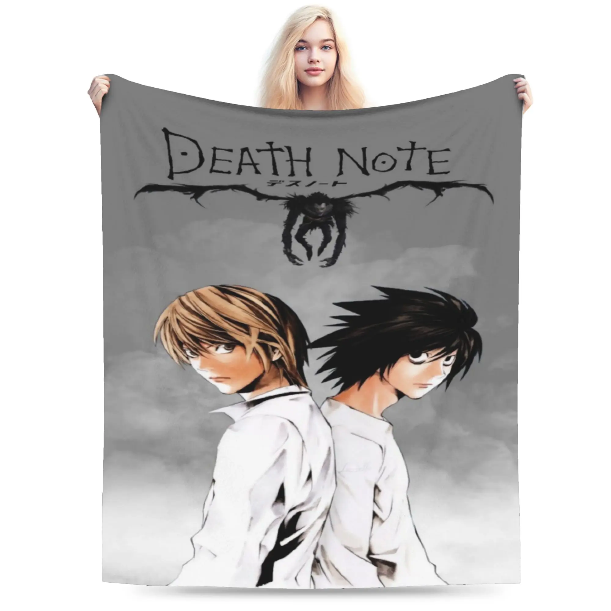 Comfort deaths notes anime catoon Blanket Merch Bedding Decorative  Throw Blankets Super Soft Velvet for Travel