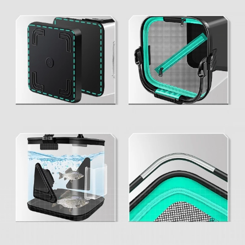 8/13L للطي دلو صيد اليد حمل دلو السمك مقاومة للماء في الهواء الطلق التخييم دلو حاوية المياه بحبل