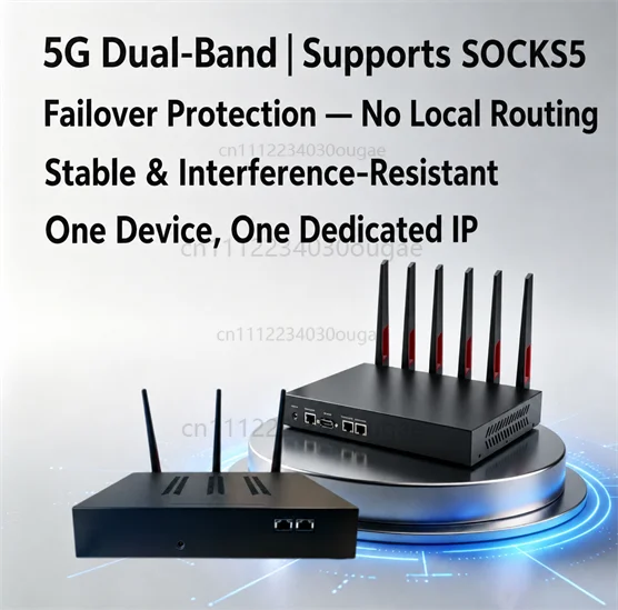 ROS Soft Router for Studios, Dual-Band WiFi 6, 5GHz, Multiple WiFi Networks, SOCKS5 IP Proxy, MAC/IP Management, App Testing