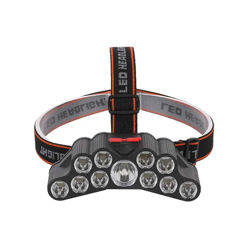 Linterna frontal Led superbrillante, cómoda, ajustable, 180 °, 11 Led