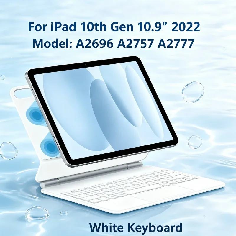 Strong Magnetic Floating Keyboard for iPad Pro 13 M4 M5, Trackpad Backlit, Full Body Protection Case