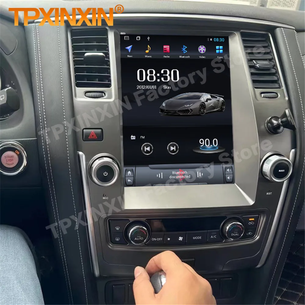 Android 13 AI Voice  Vertical Screen Radio Receiver For Nissan Y62 Patrol Royale Armada 2010~2020 GPS Navigation IPS Head Unit