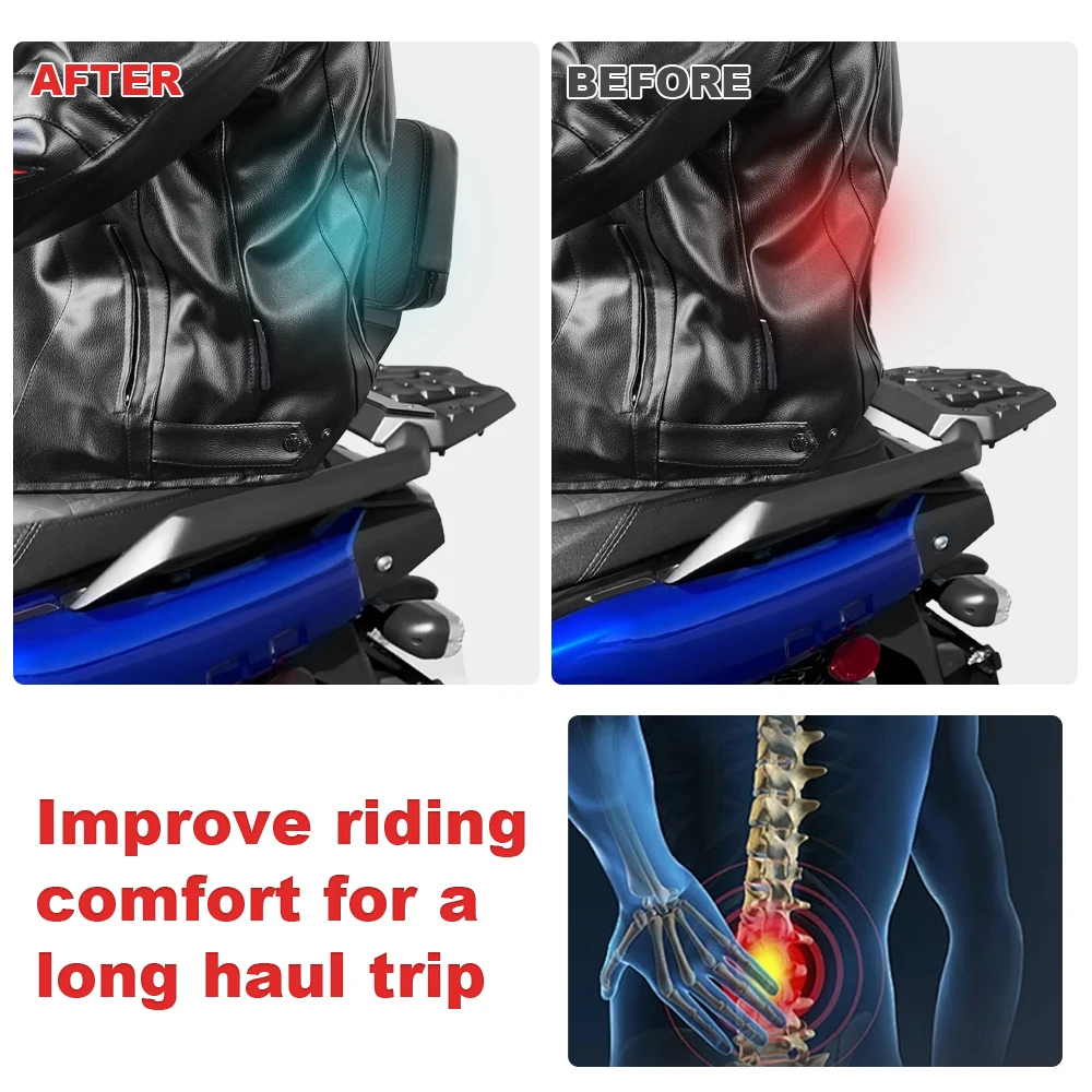 مسند ظهر الركاب الخلفي لياماها YW125 زوما 125 2022 2023 2024 2025 دراجة نارية دعم سيسي بار مع وسادة وسادة #5