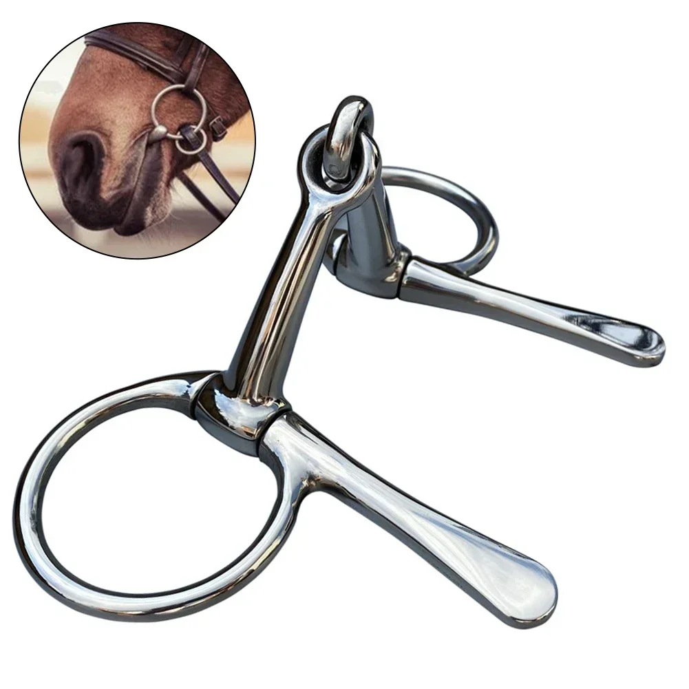 11.5cm Stainless Steel Horsebit Horse Bit Full Cheek Snaffle Bit Mouth Horse Tack Equipment For Horse Horse Riding