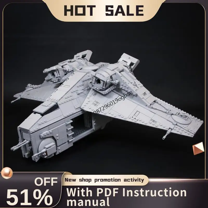 

Новый 2603 шт., серия знаменитых звездных битв, Moc Grey Gunship Fag Diy, креативные идеи, детские игрушки, подарки на день рождения, пазлы на заказ