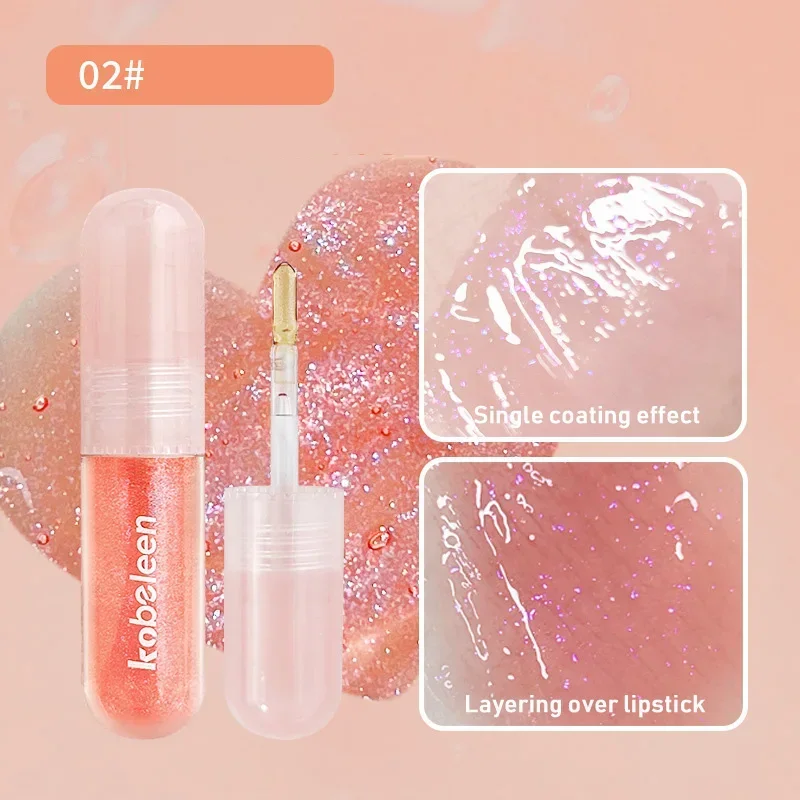 Glitter Jelly Tint Lip Gloss Moisturizing Mirror Pearl Lip Oil Set Long-lasting Plumping Gloss Lip Tint Makeup Sparkle Lipsticks