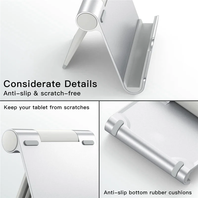 1 Buah untuk Semua Ponsel dan Bantalan Dudukan Ponsel Meja Tablet Desktop Dapat Disesuaikan Dudukan Ponsel Portabel Hitam-X62A