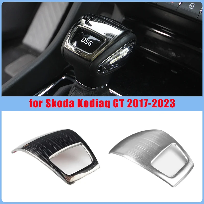 

Stainless Steel for Skoda Kodiaq GT 2017 2018 2019 2020 2021 2022 2023 Car Gear Shift Knob Cover Sticker Moulding Trim Styling