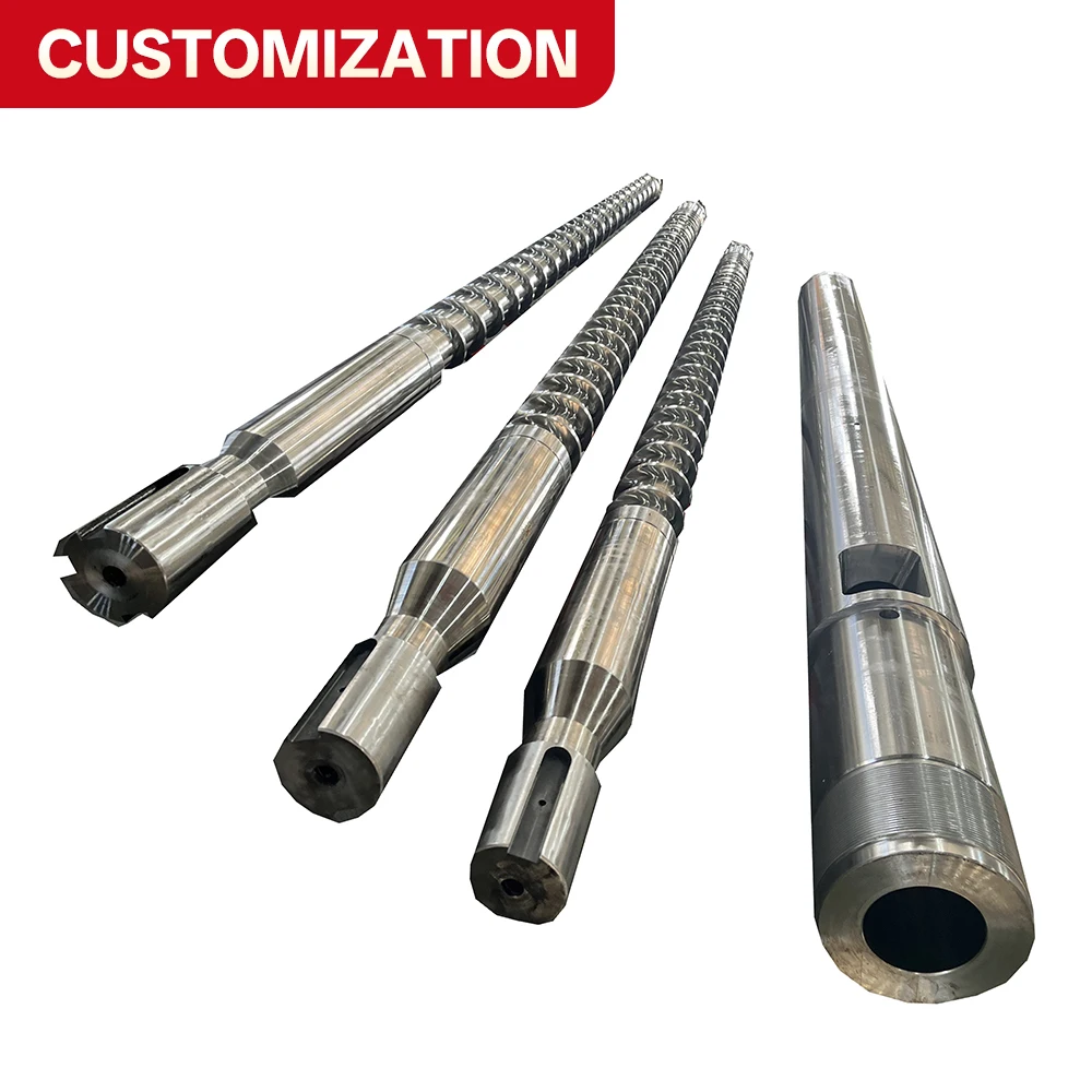 

Custom bimetallic barrel and screw for injection molding machines SACM645 38CrMoAIA HRC 60 PA PA6 tungsten-carbon-nickel-based