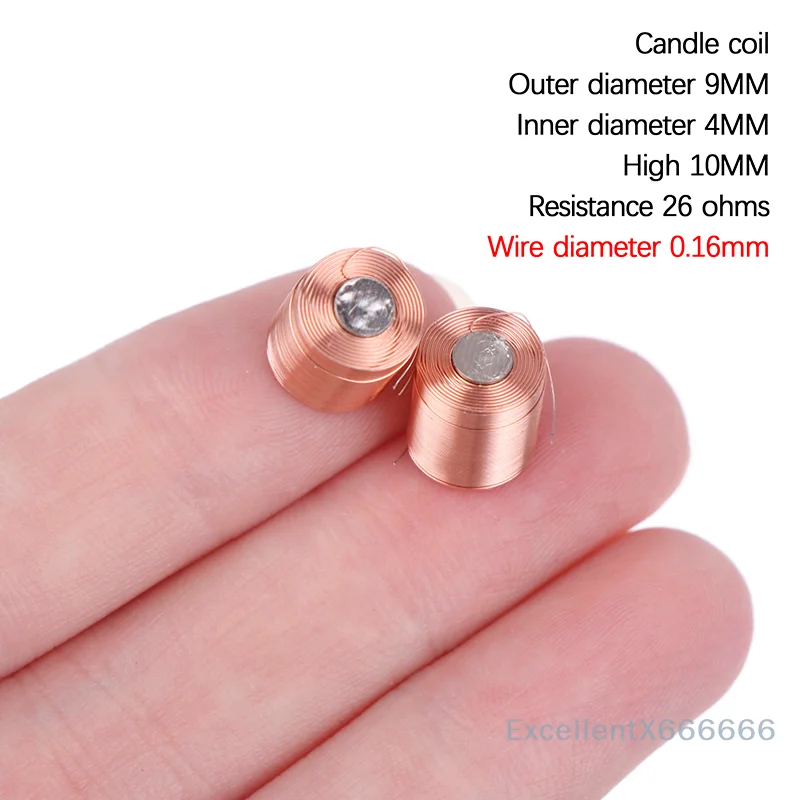 Bobina de levitación magnética de cobre puro de 9x10MM, bobina de cobre cilíndrica, accesorios electromagnéticos para experimentos científicos