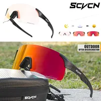 Kapvoe-RED Photochromic Sunglasses for Cycling Blue Outdoor Sports Bike Glasses Man MTB Fishing Glasses Eyewear Bicycle Goggles