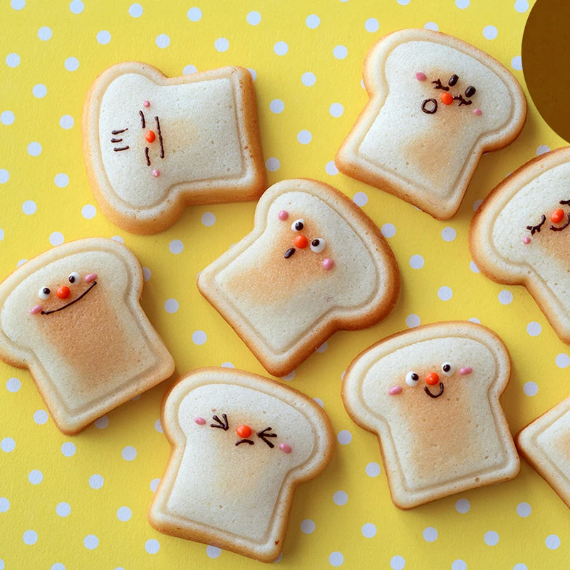 Moule à gâteau en acier au carbone, 8 cavités, motif de pain grillé, Madeleine, Muffin, poêle à gâteau, confiture, Sandwich, Dessert, accessoires de cuisine, Gadgets