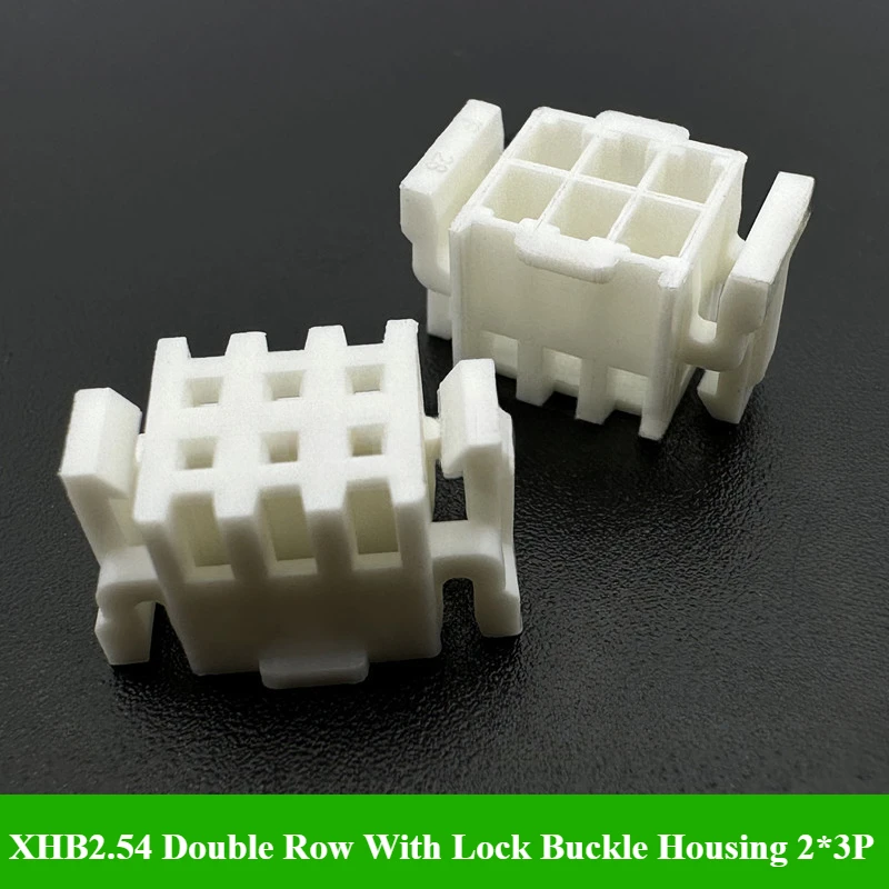 50/100Pcs/lot XHB2.54mm Pitch 2.54mm With Lock Buckle Double Row Housing 2*2P/3P/4P/5P/6P/7P/8P/9P Terminal Connector