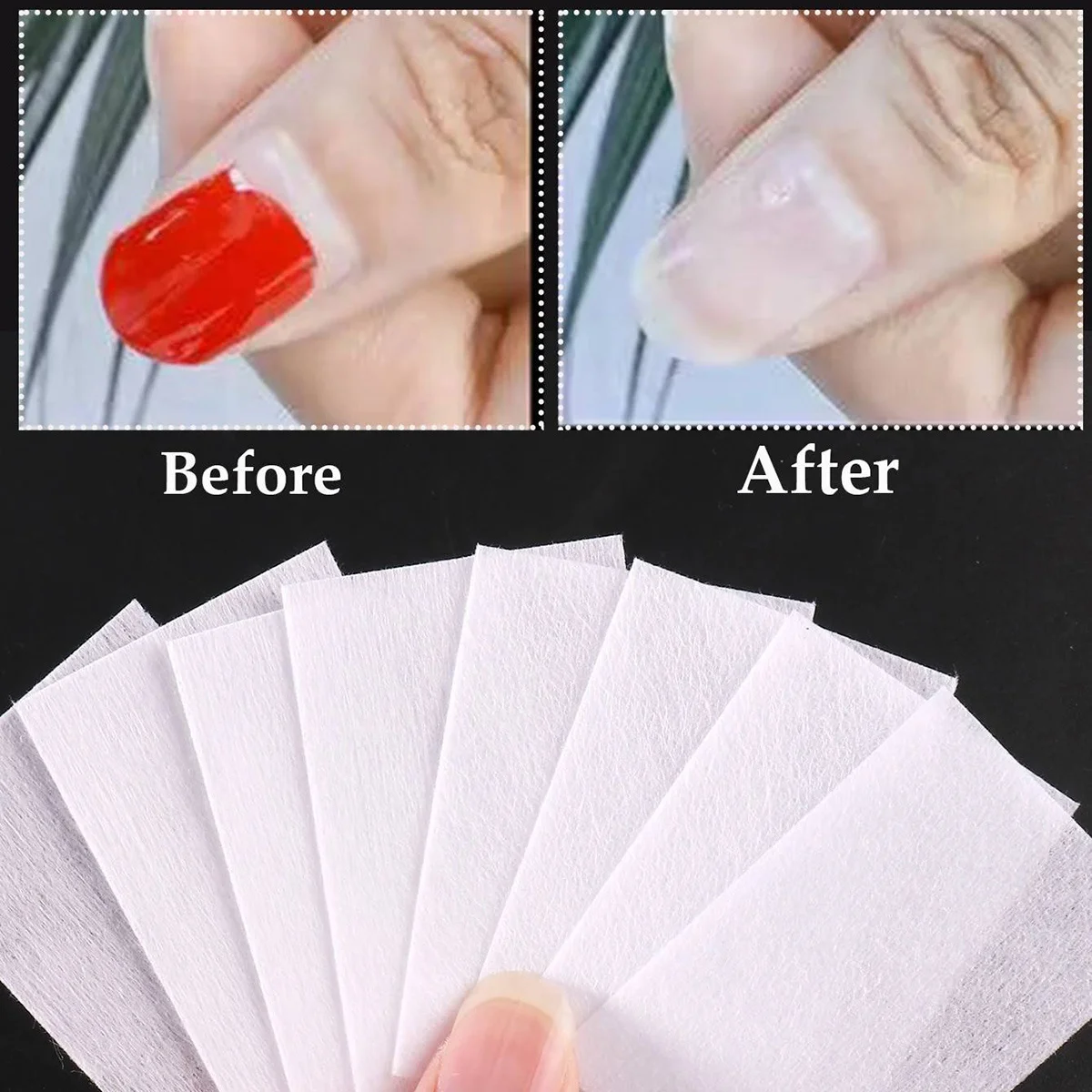 110-1000 unids/bolsa removedor de esmalte de uñas sin pelusa pegamento para extensión de pestañas toallitas de limpieza herramienta de eliminación suave absorbente manicura
