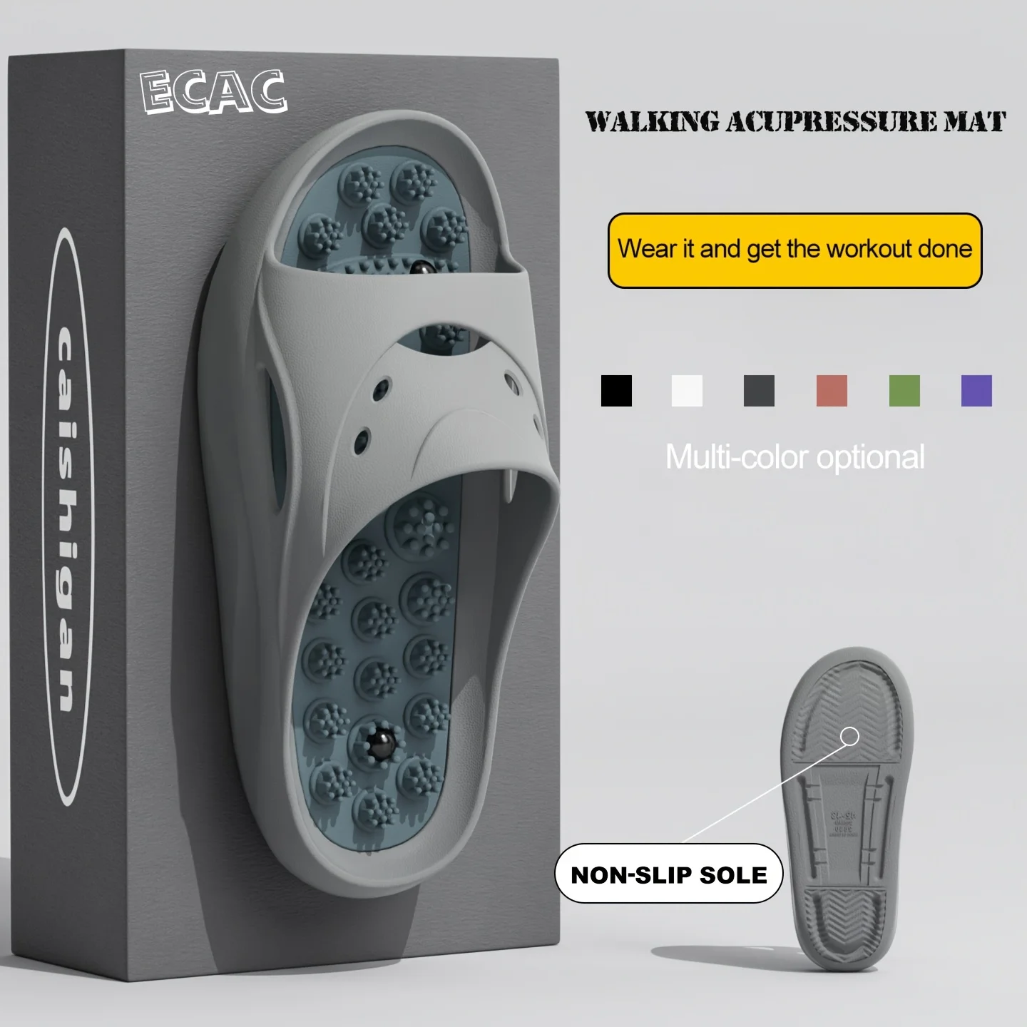 Women Men EVA Massage Slippers Thick Sole Bathroom Slides Non Slip Shower Sandals Soft Cushion Home Indoor Outdoor Beach Shoes view 6