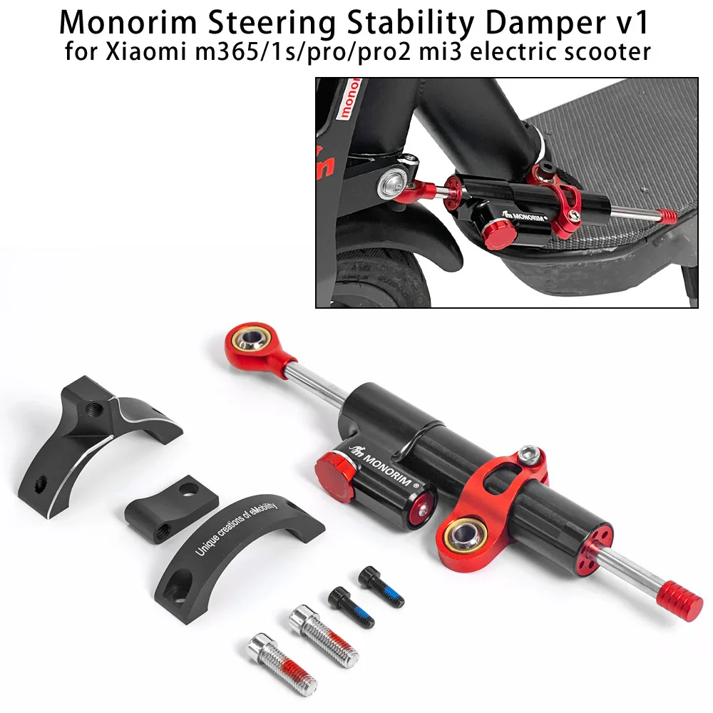 Monorim Steering Damping, Damper for Xiaomi Scooter 4pro/mi3/pro2/pro1/m365/1s/es, High-speed Stabilizer