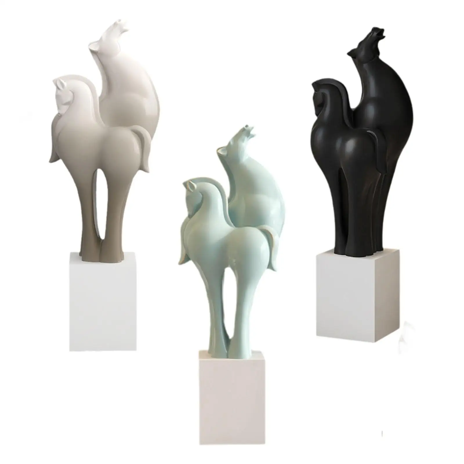 

Horse Statue Horse Figurine Modern Collectible Figurine Horse Model Horse Ornaments Horse Sculpture for Bedroom Backyard