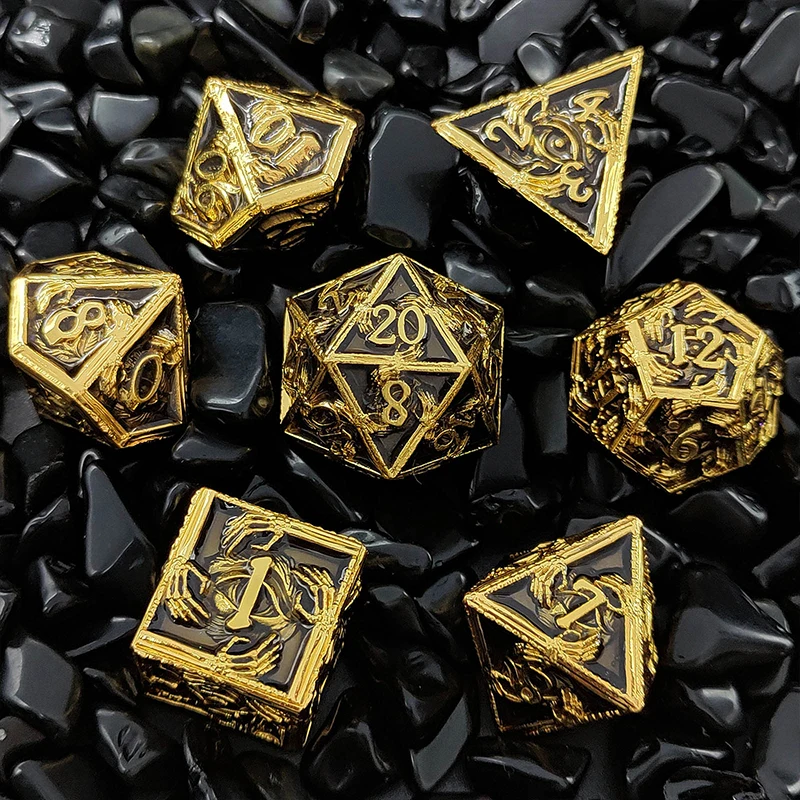 

7 шт., металлические многогранные игральные кости для настольных игр