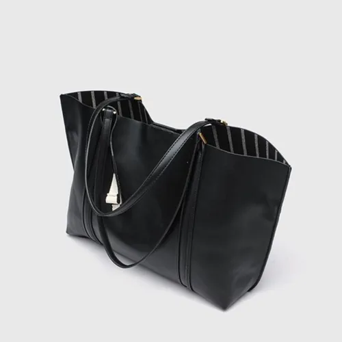 Imagen 2 del producto Bolso Tote Minimalista de Moda para Mujer, Bolso de Hombro de Cuero Casual de Gran Capacidad, Bolsos de Alta Gama para Viajes y Compras 2025