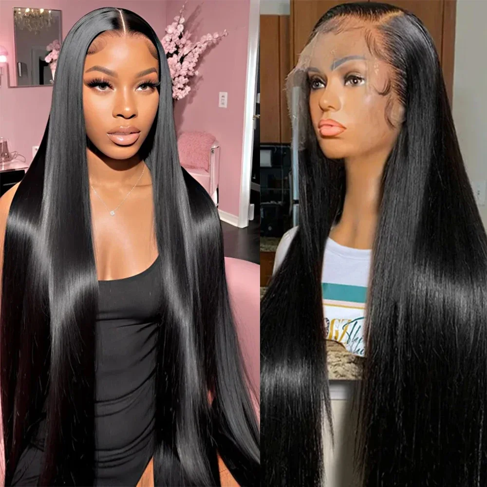 

4x4 HD Transparent Straight 13x6 Lace Front Wigs Brazilian 200 Density 13x4 HD Lace Closure Wigs Human Hair Wigs For Black Women