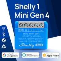 Shelly 1 Mini Gen4 Matter Smart Home Zigbee iot WiFi inteligente puerta de garaje Control de vida inteligente Alexa Google Home HomeKit