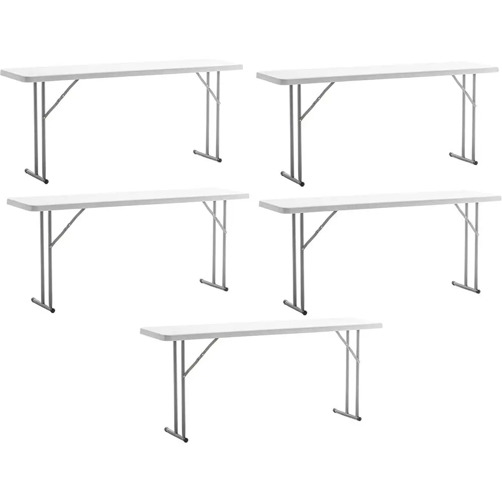 

Стол для семинаров и тренингов, складной, из белого гранитного пластика, 72 дюйма, портативный, 18 дюймов шириной, узкий, 29 дюймов высотой, для мероприятий в помещении и на улице, легкий