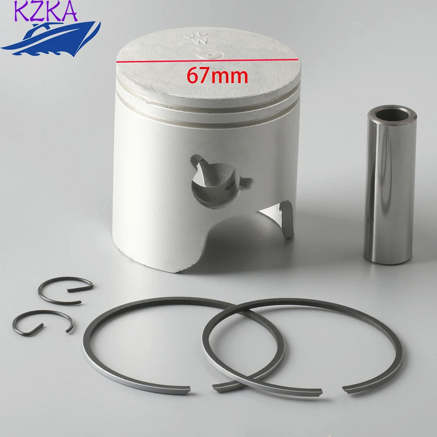 6H4-11631-01 Piston kit (Std) two ring for Yamaha Outboard Motor 2-stroke 40HP 50HP 6H4-11631-01-00;6H4-11631 67MM Boat Engine