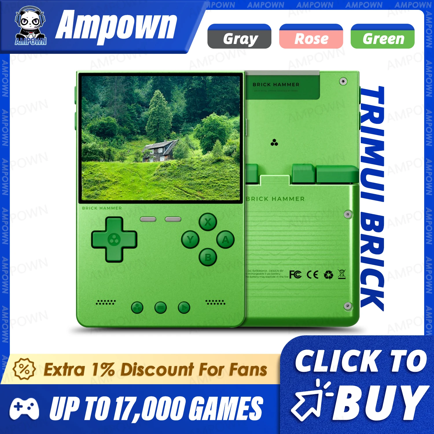 

TRIMUI BRICK Hammer Ручная игровая консоль с ЧПУ из алюминиевого сплава 3,2-дюймовый экран IPS A133P Linux OS Светодиодное освещение Бесплатная клавиатура Подарок подарок