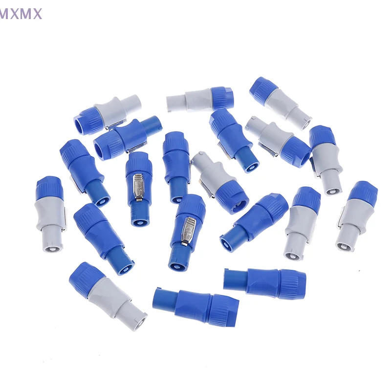 NEW 10Pcs NAC3FCA Speakon Male Plug 3Pin Powercon Connector 20A 250V AC Power Plug