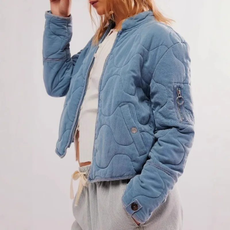 2025 Winter New Urban Leisure Quilted Jacket Loose Collar Jacket
