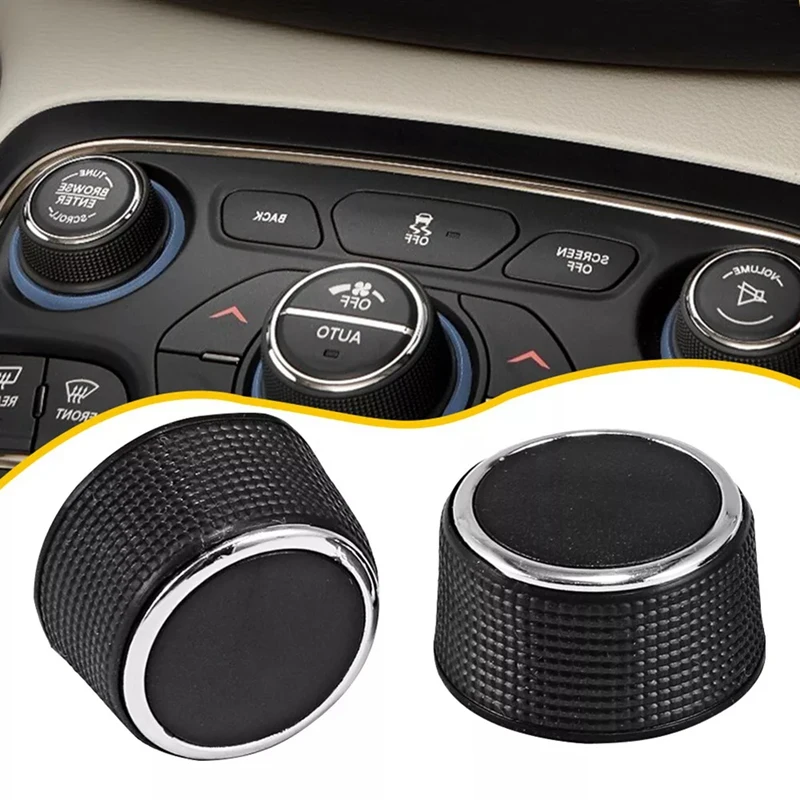 4 Pcs Rear Radio Audio Volume Control Knob Dial Tuner For Chevy Tahoe Chevrolet 07-13 22912547 Radio Repair Kit