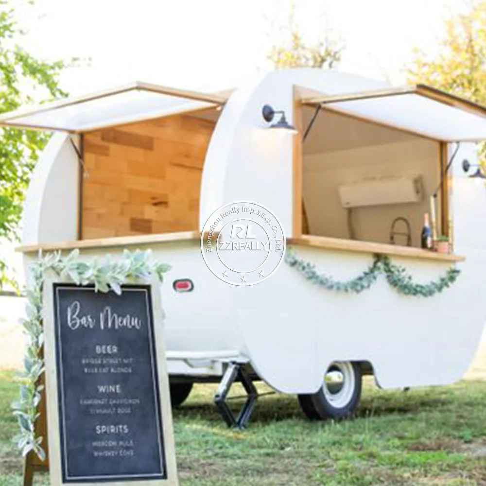Outdoor Hot Dog Cart Mobile Restaurant Foodtruck Trailer Ice Cream Boba Tea Coffee Pizza Food Truck Fully Kitchen Equipped