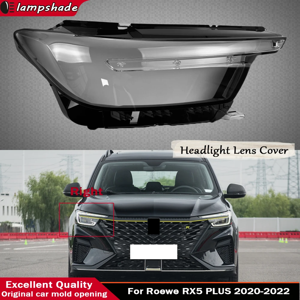 

For Roewe RX5 PLUS 2020 2021 2022 Front Car Protective Headlight Glass Lens Cover Shade Shell Transparent Light Housing Lamp