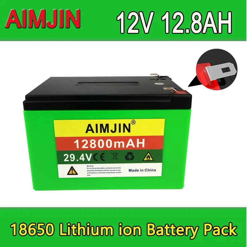 

29.4V 12800mAh HiHgh Power 18650 Lithium ion Battery 24V 7S4P Battery Pack 12.8A with BMS for Various Tools+Charger