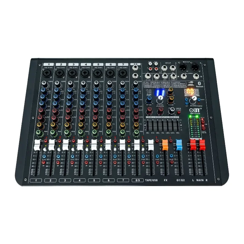 Group digital mixer, a must for conference systems, high-quality support for high and low sound adjustment live broadcast